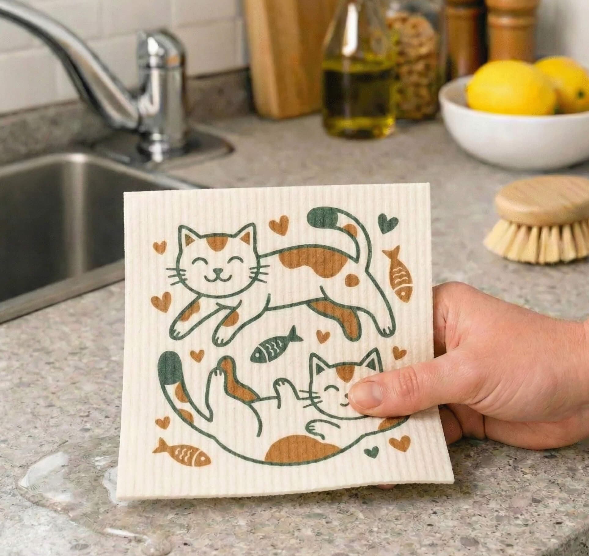 Swedish dishcloth illustration